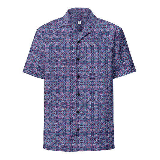 Tie Dye Print Button-Up Shirt