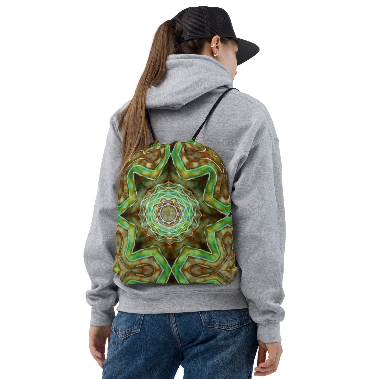 Tie Dye Print Drawstring Bag