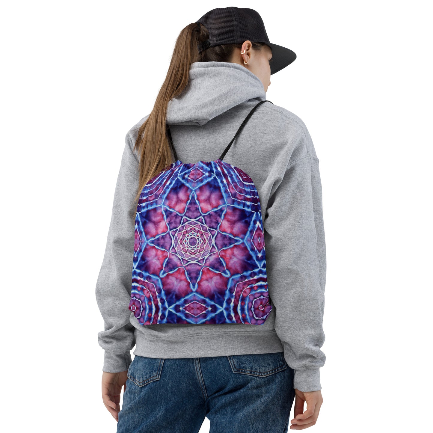 Tie Dye Print Drawstring Bag