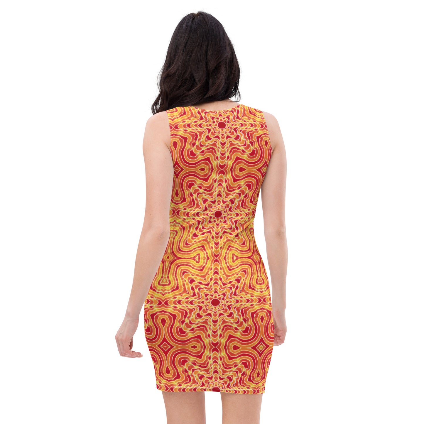 Tie Dye Print Bodycon Dress