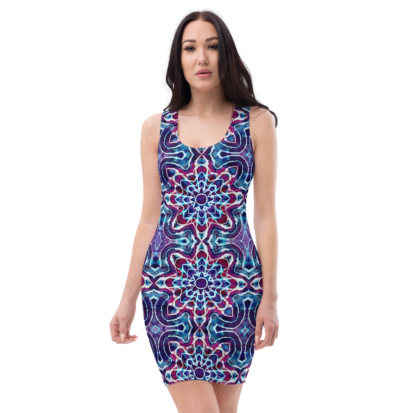 Tie Dye Print Bodycon Dress