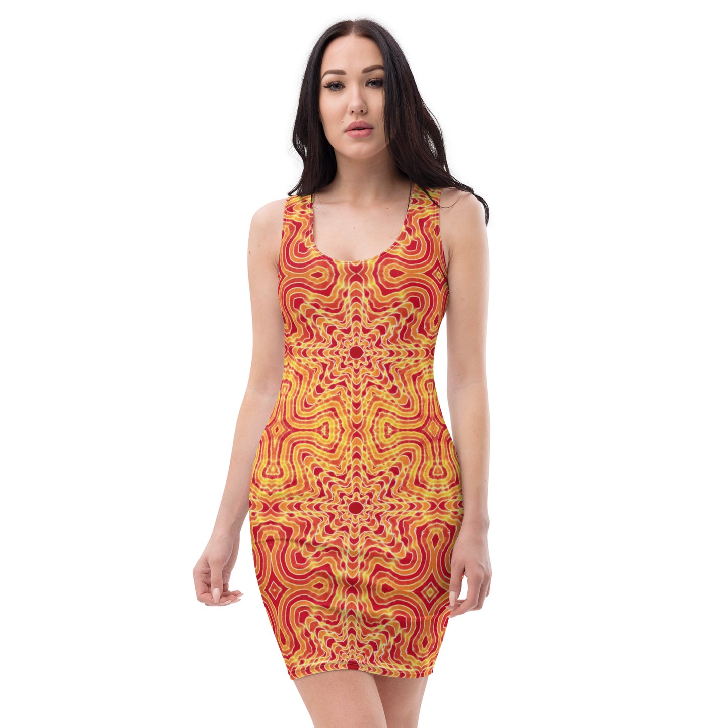 Tie Dye Print Bodycon Dress