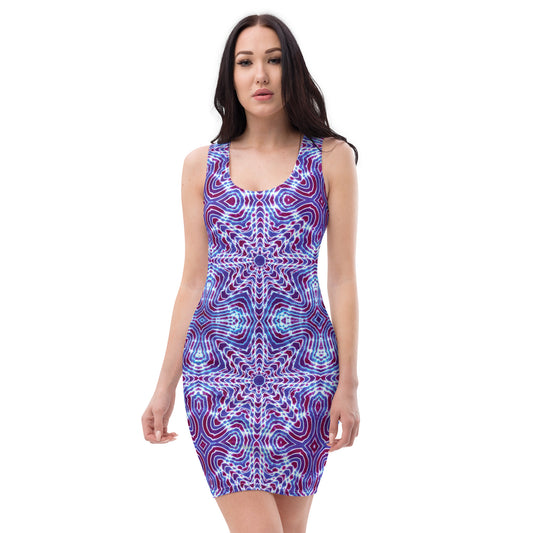 Tie Dye Print Bodycon Dress