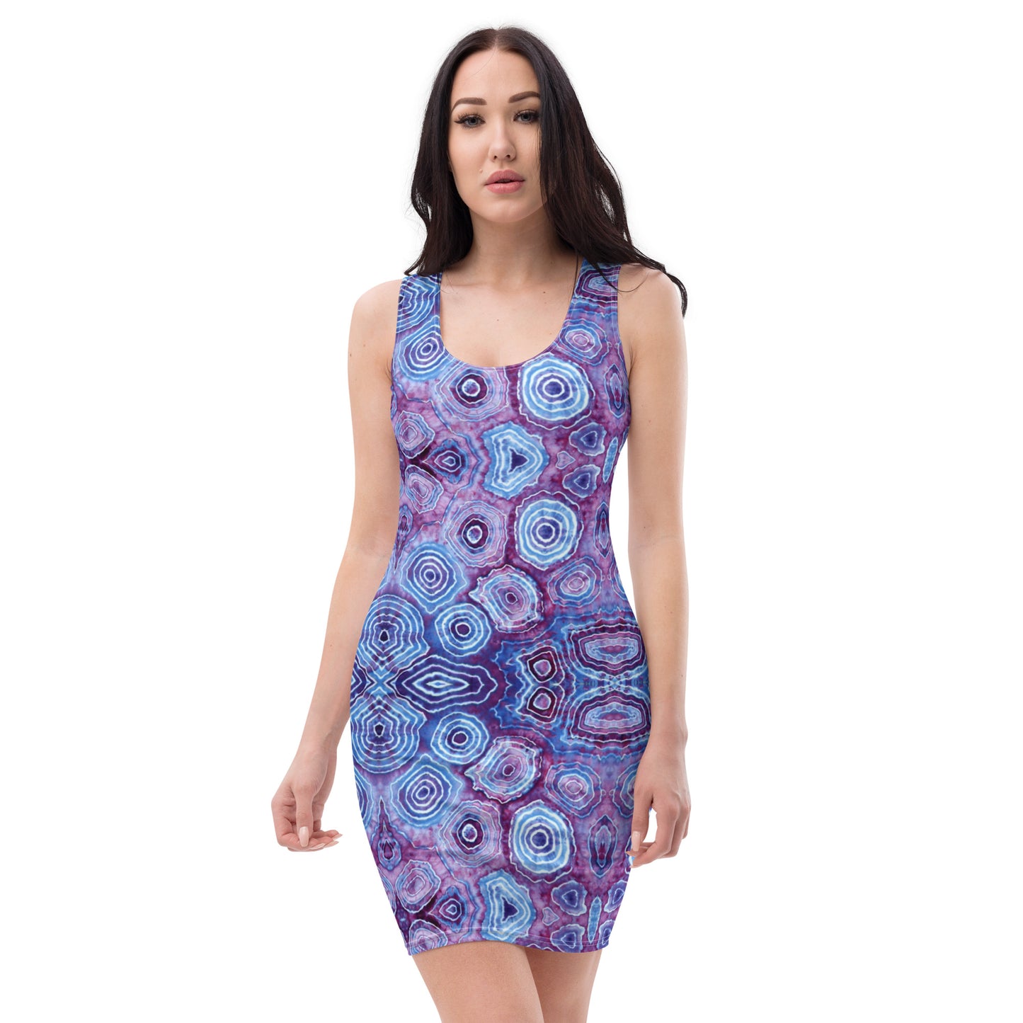 Tie Dye Print Bodycon Dress