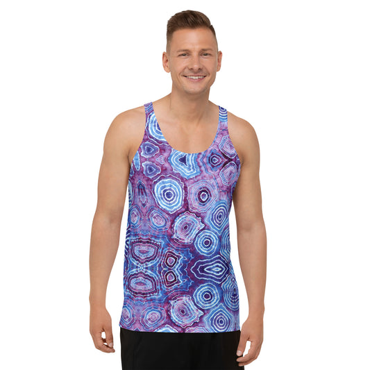 Tie Dye Print Men's Tank