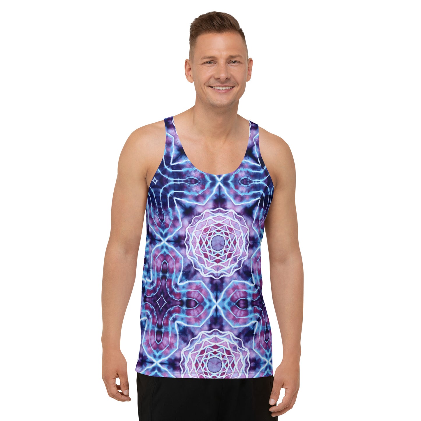 Tie Dye Print Men's Tank