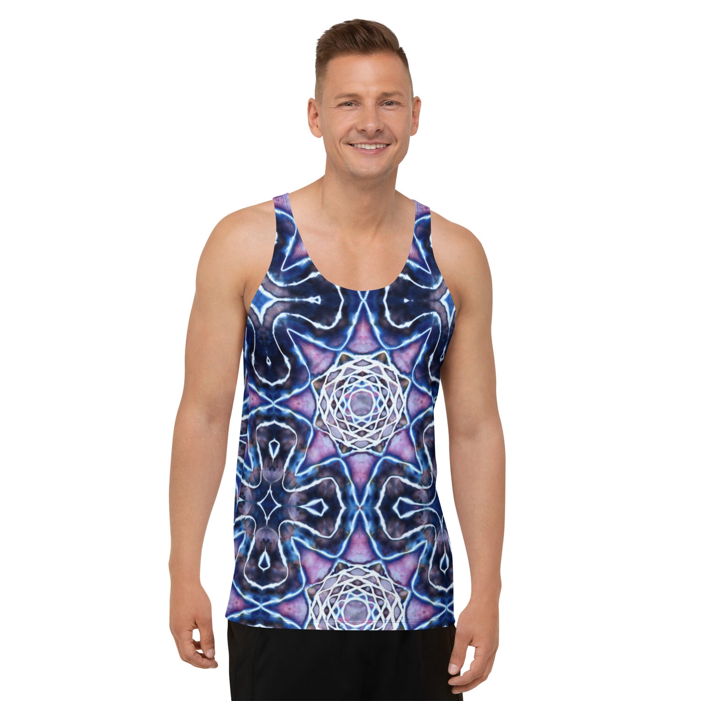 Tie Dye Print Men's Tank