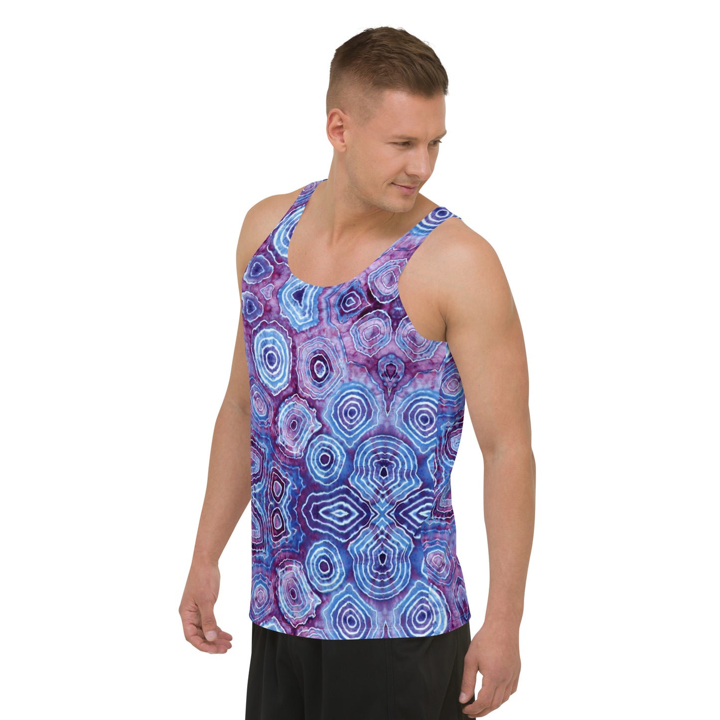 Tie Dye Print Men's Tank