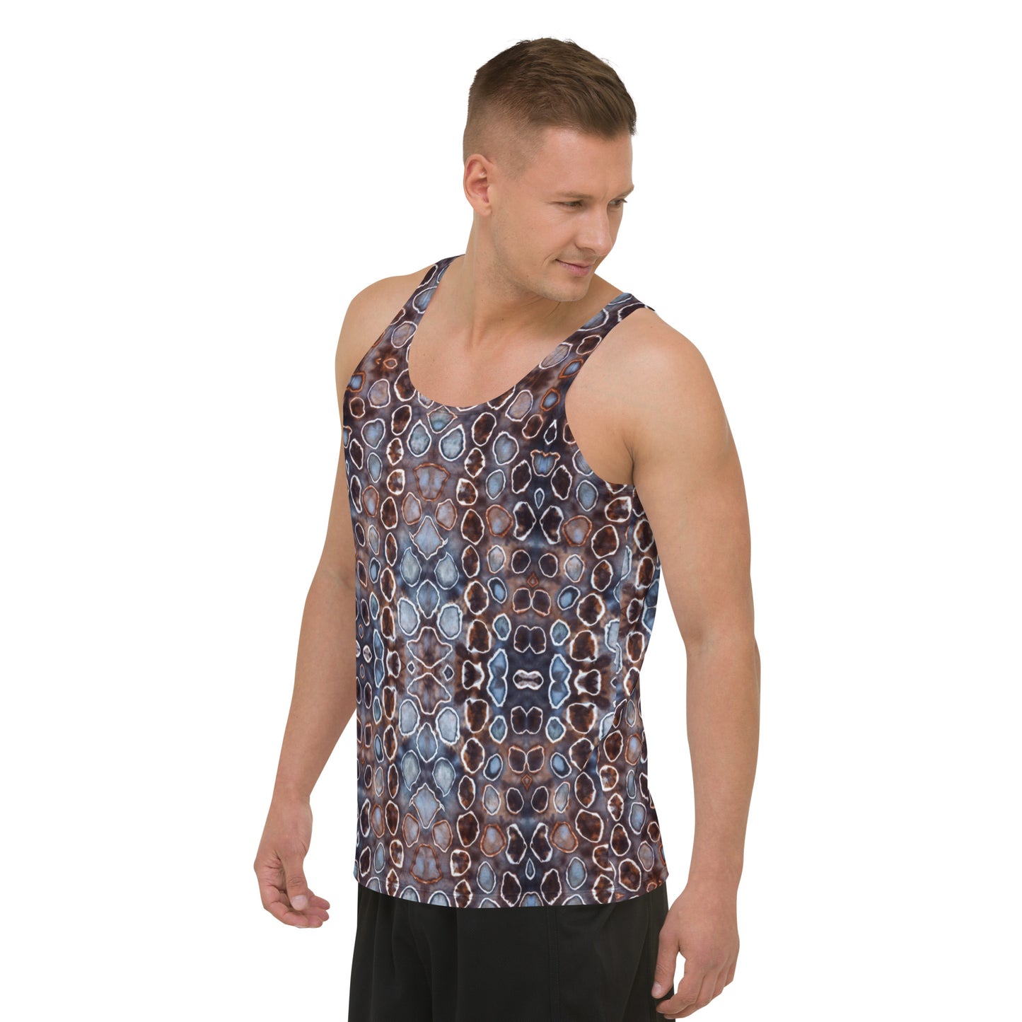 Tie Dye Print Men's Tank