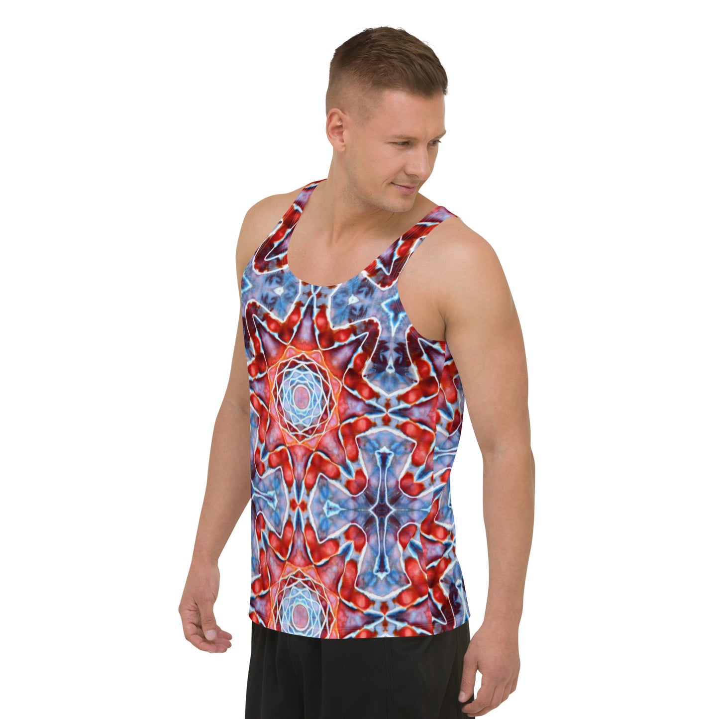 Tie Dye Print Men's Tank