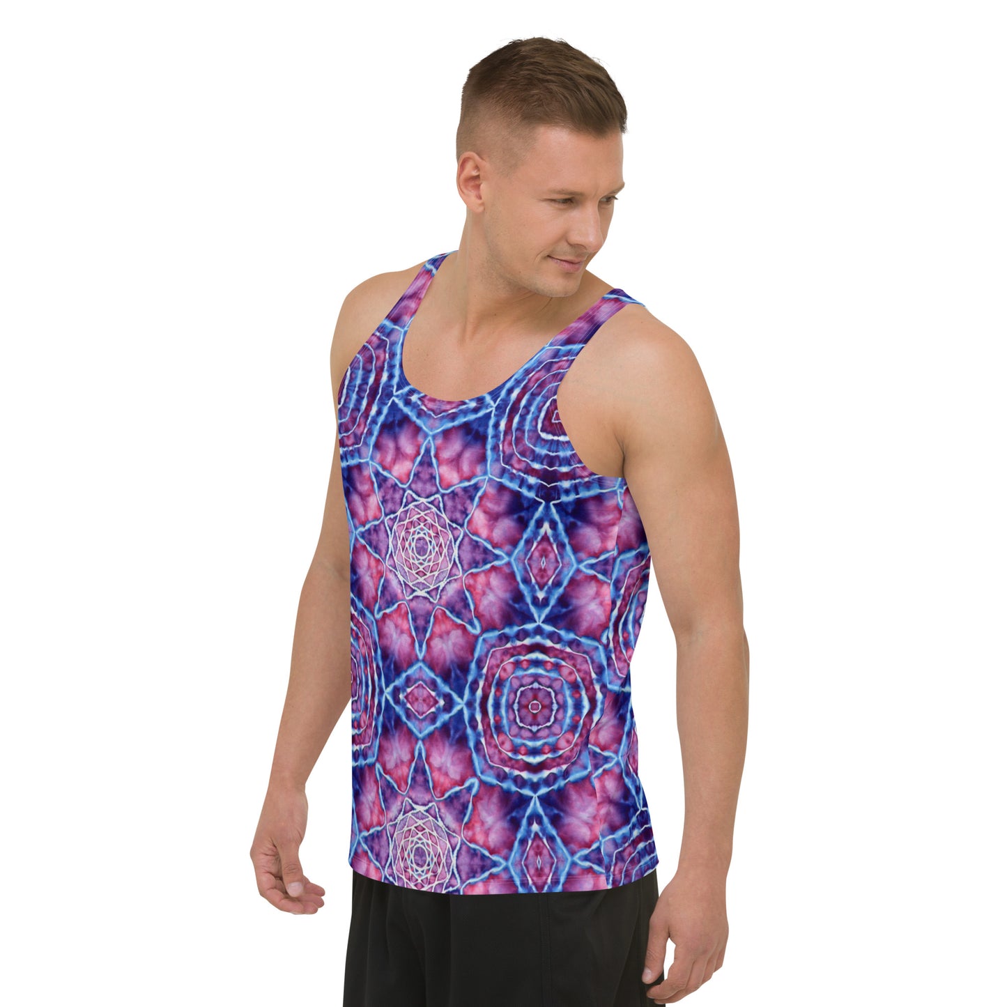 Tie Dye Print Men's Tank