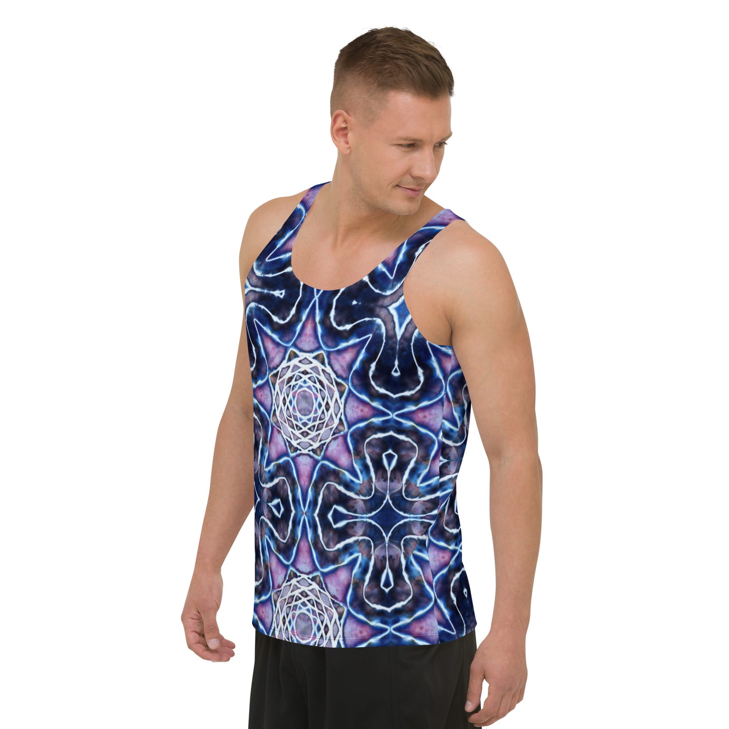 Tie Dye Print Men's Tank