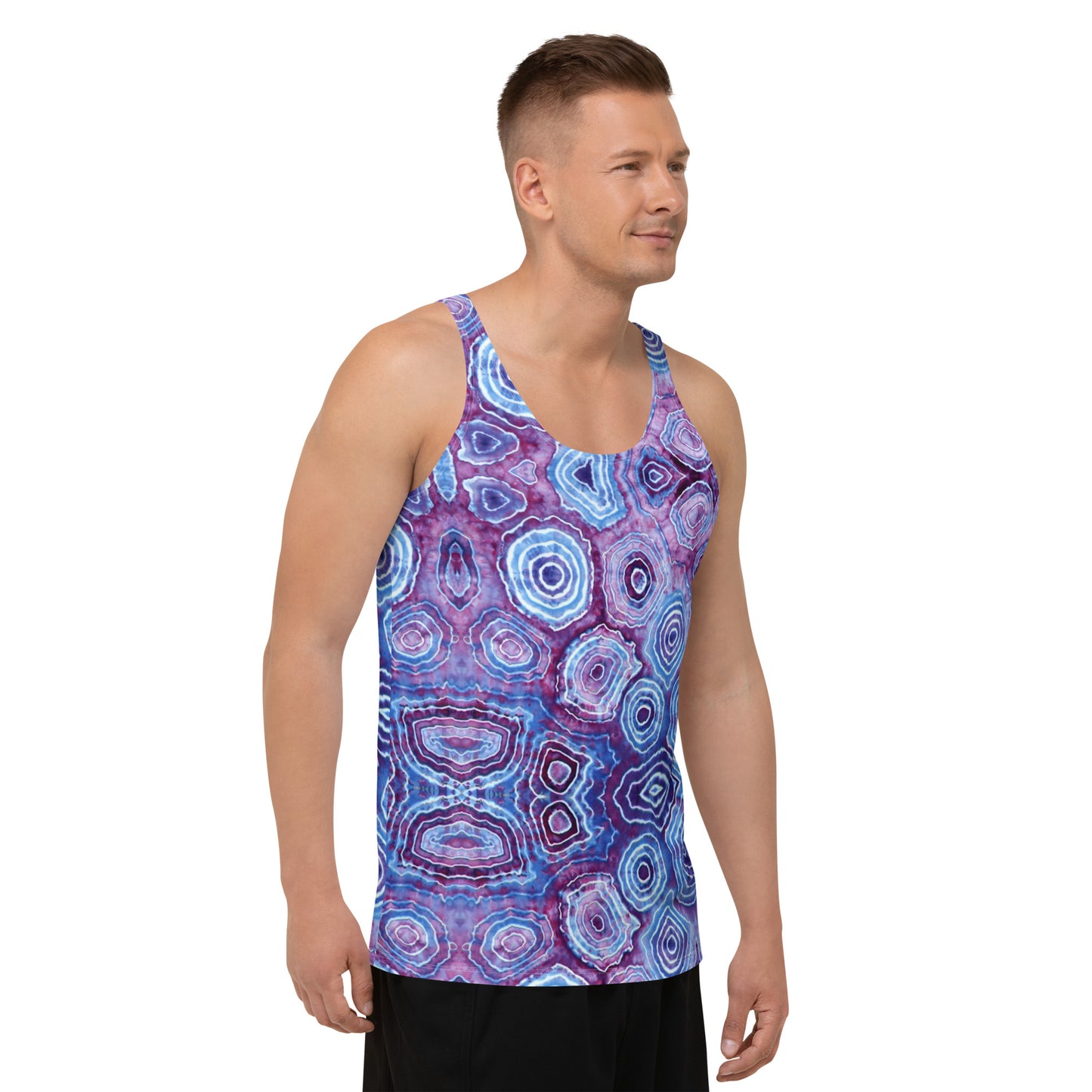 Tie Dye Print Men's Tank