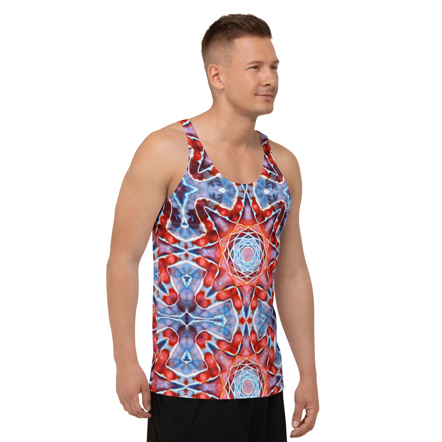 Tie Dye Print Men's Tank