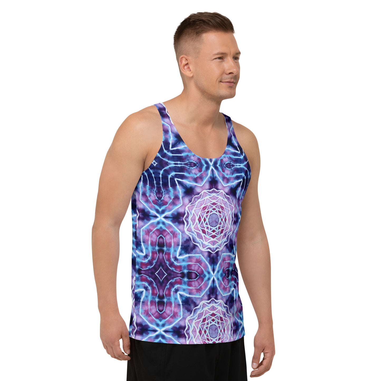 Tie Dye Print Men's Tank