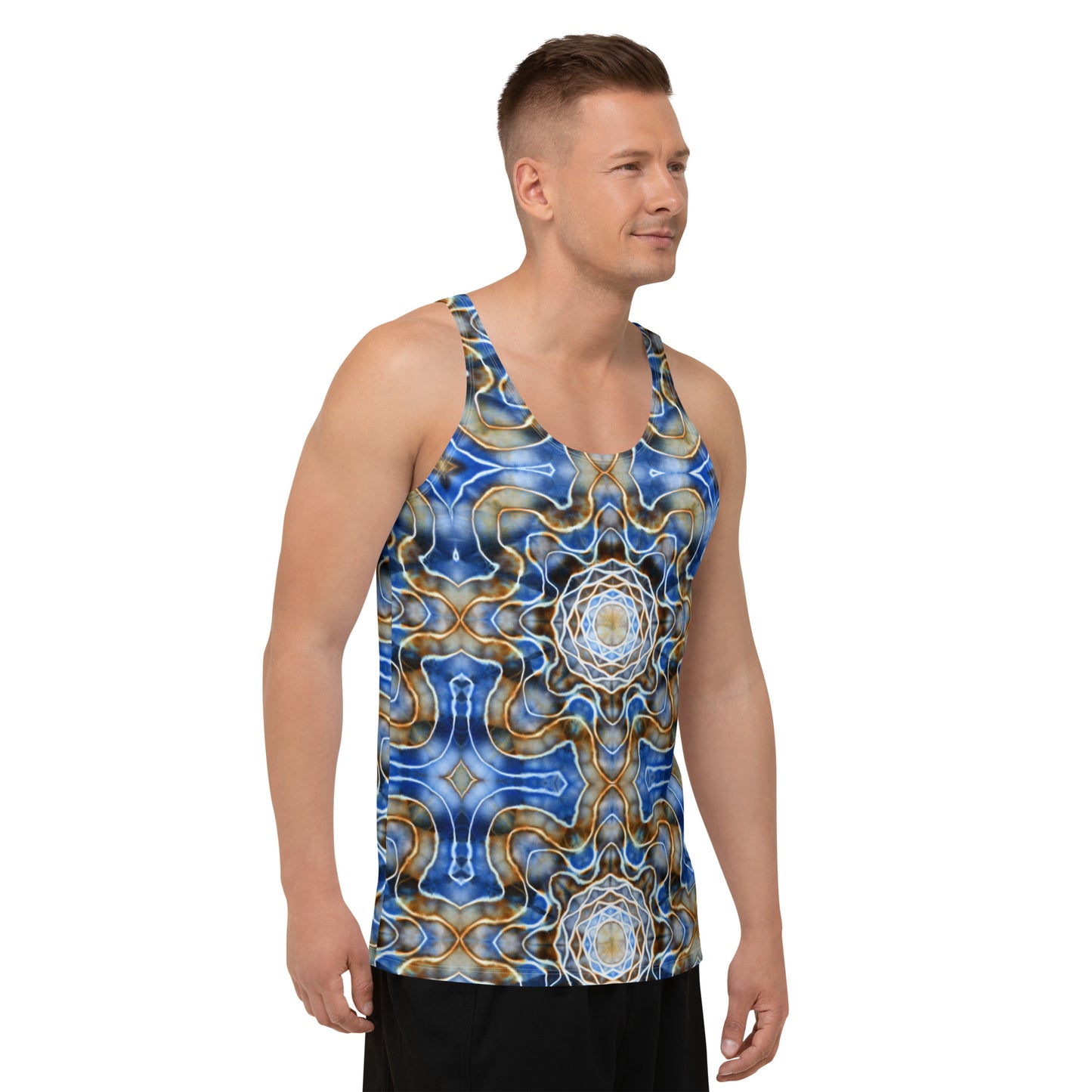 Tie Dye Print Men's Tank