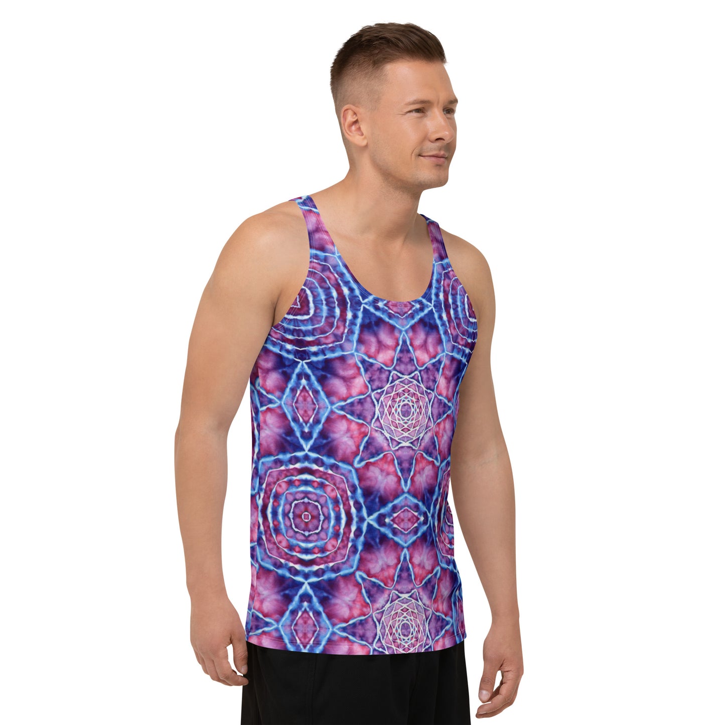 Tie Dye Print Men's Tank