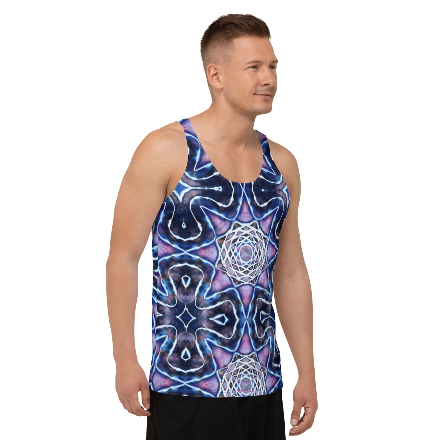 Tie Dye Print Men's Tank