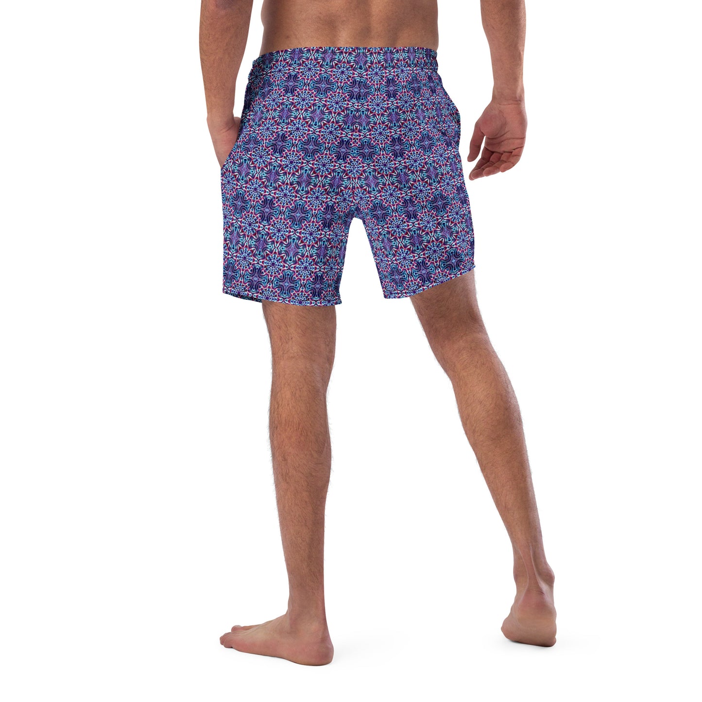 Tie Dye Print Swim Trunks