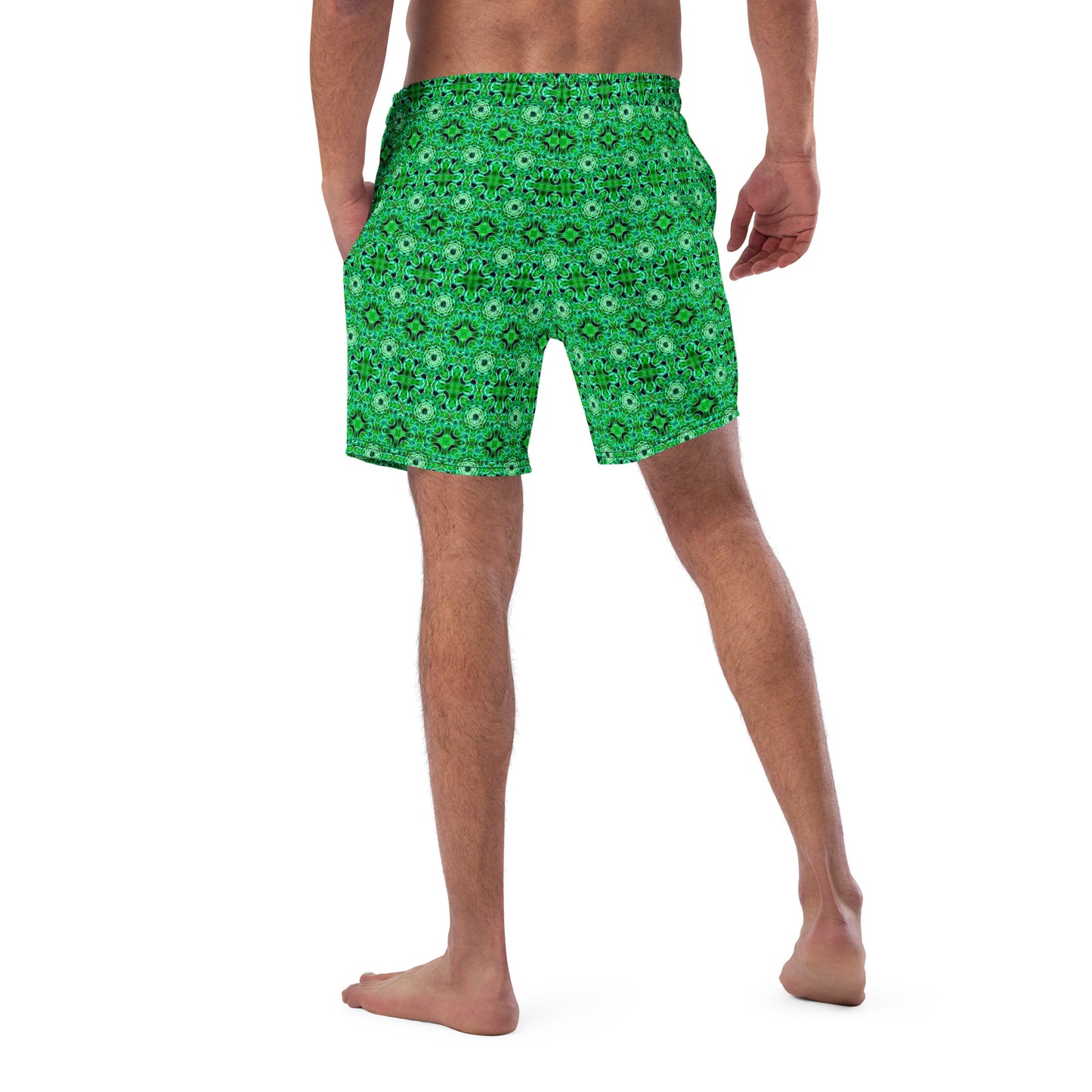 Tie Dye Print Swim Trunks