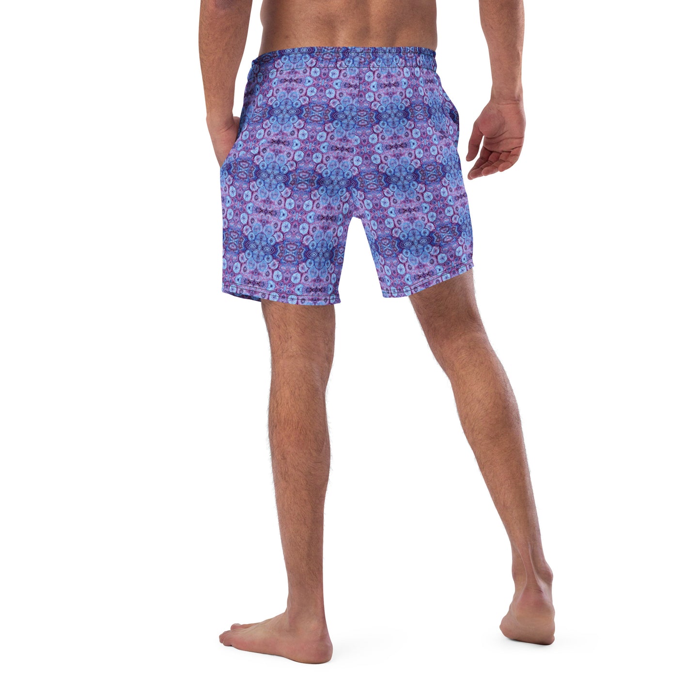 Tie Dye Print Swim Trunks