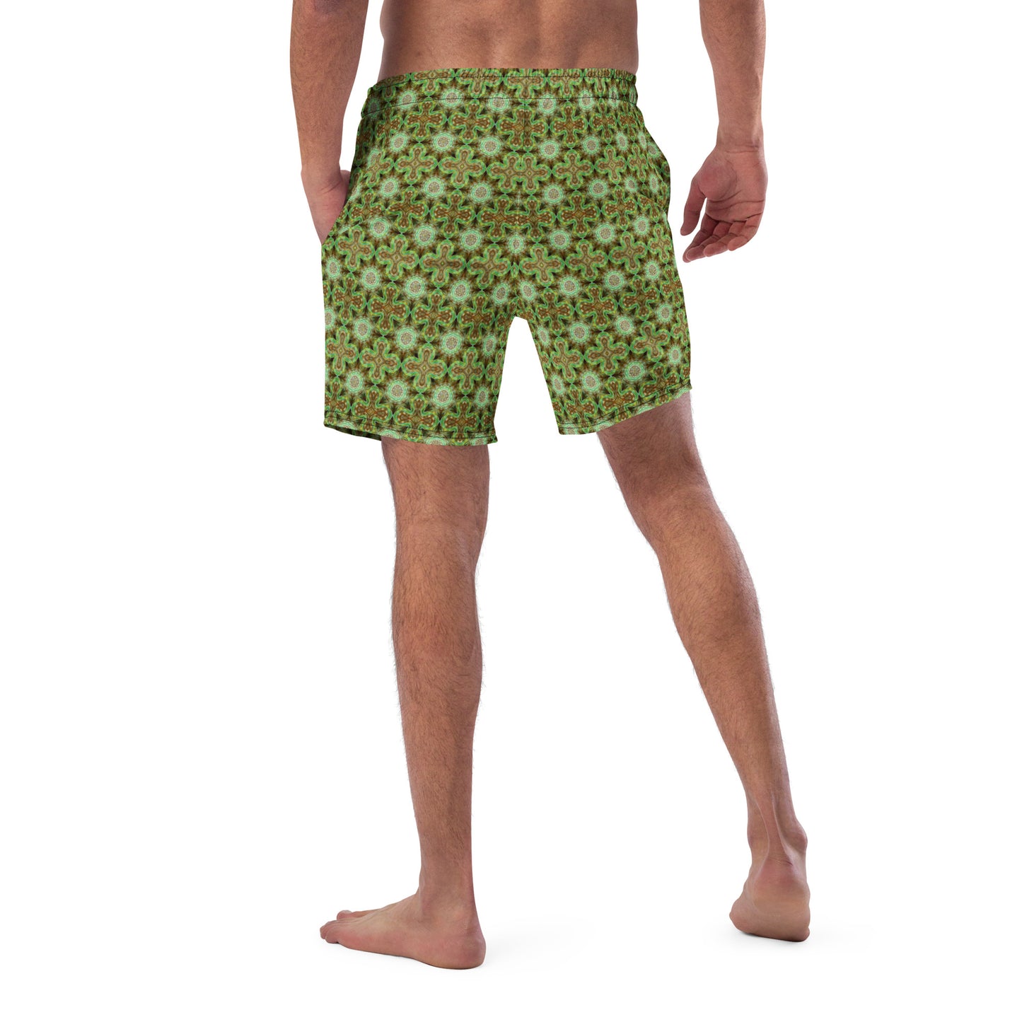 Tie Dye Print Swim Trunks