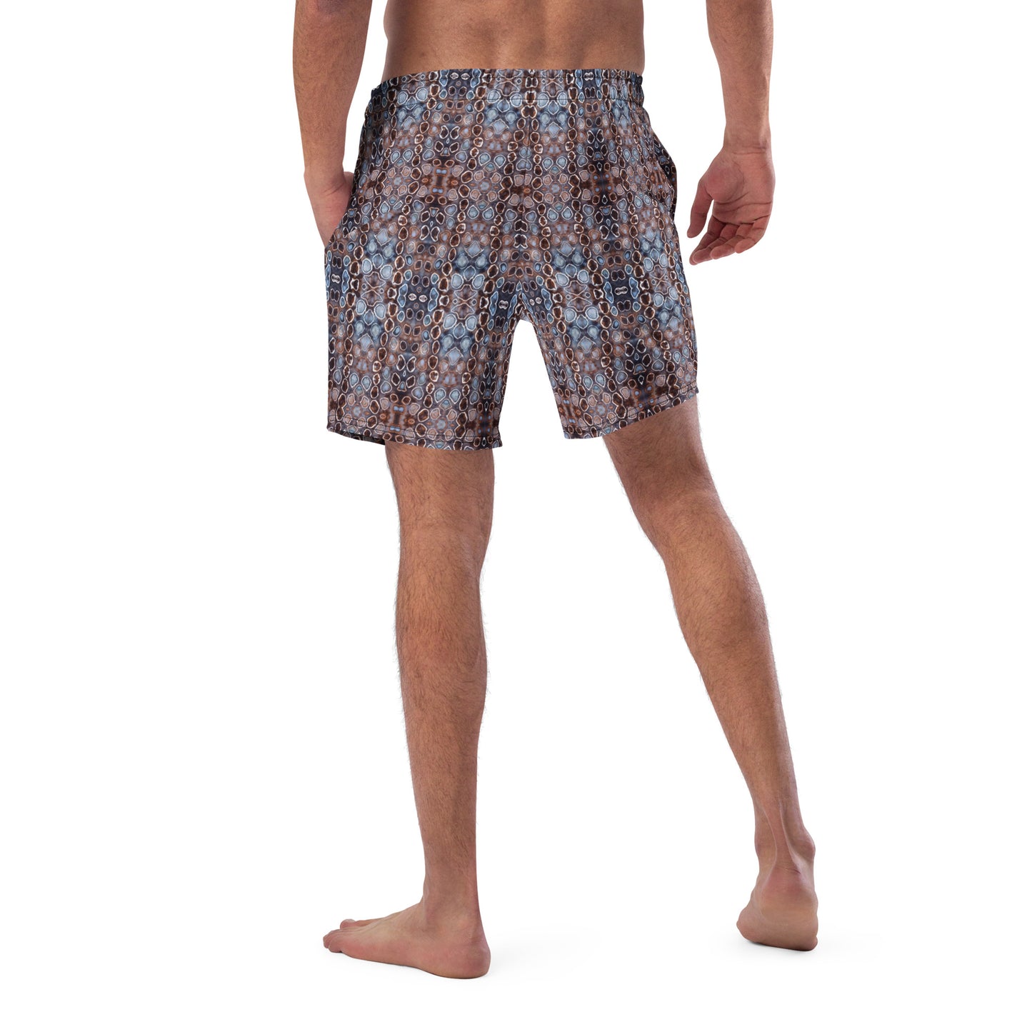 Tie Dye Print Swim Trunks