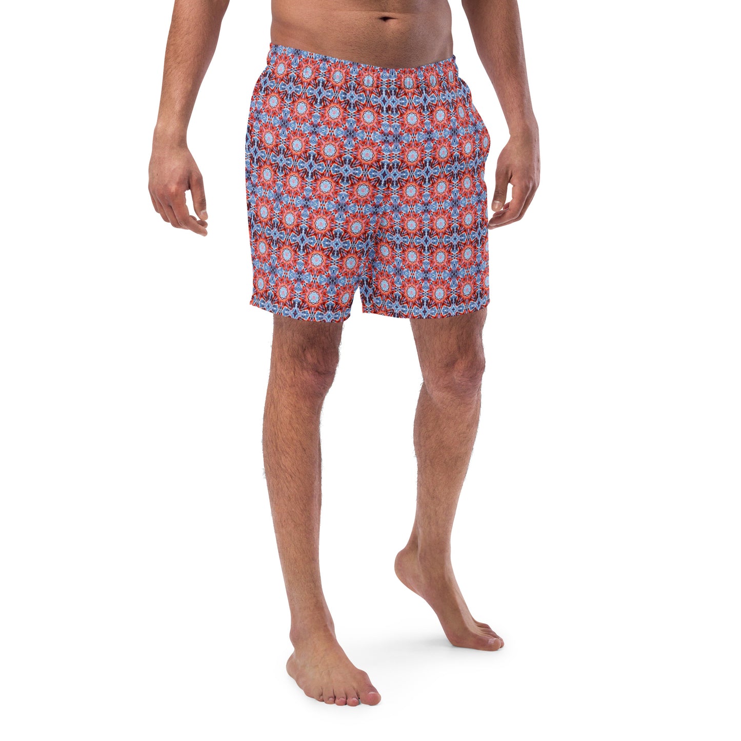 Tie Dye Print Swim Trunks