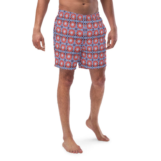 Tie Dye Print Swim Trunks