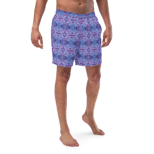 Tie Dye Print Swim Trunks