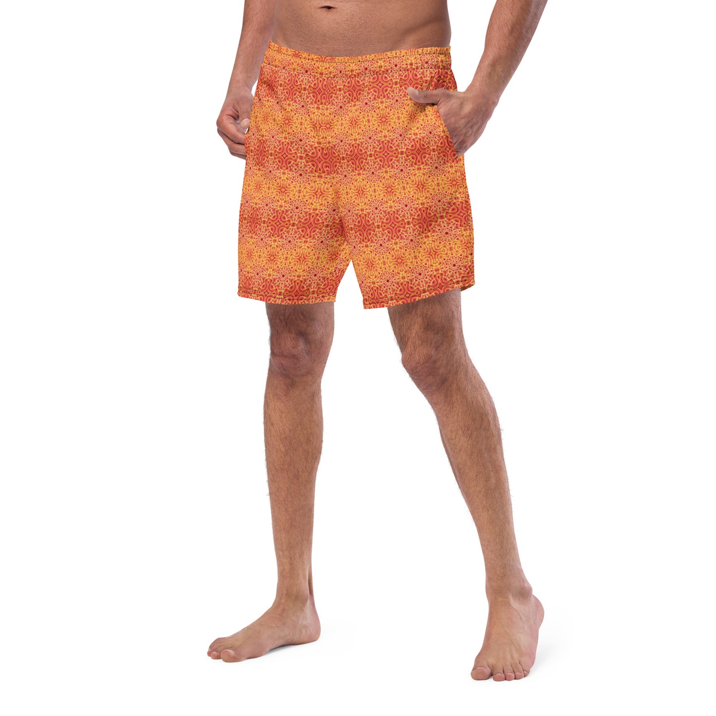 Tie Dye Print Swim Trunks