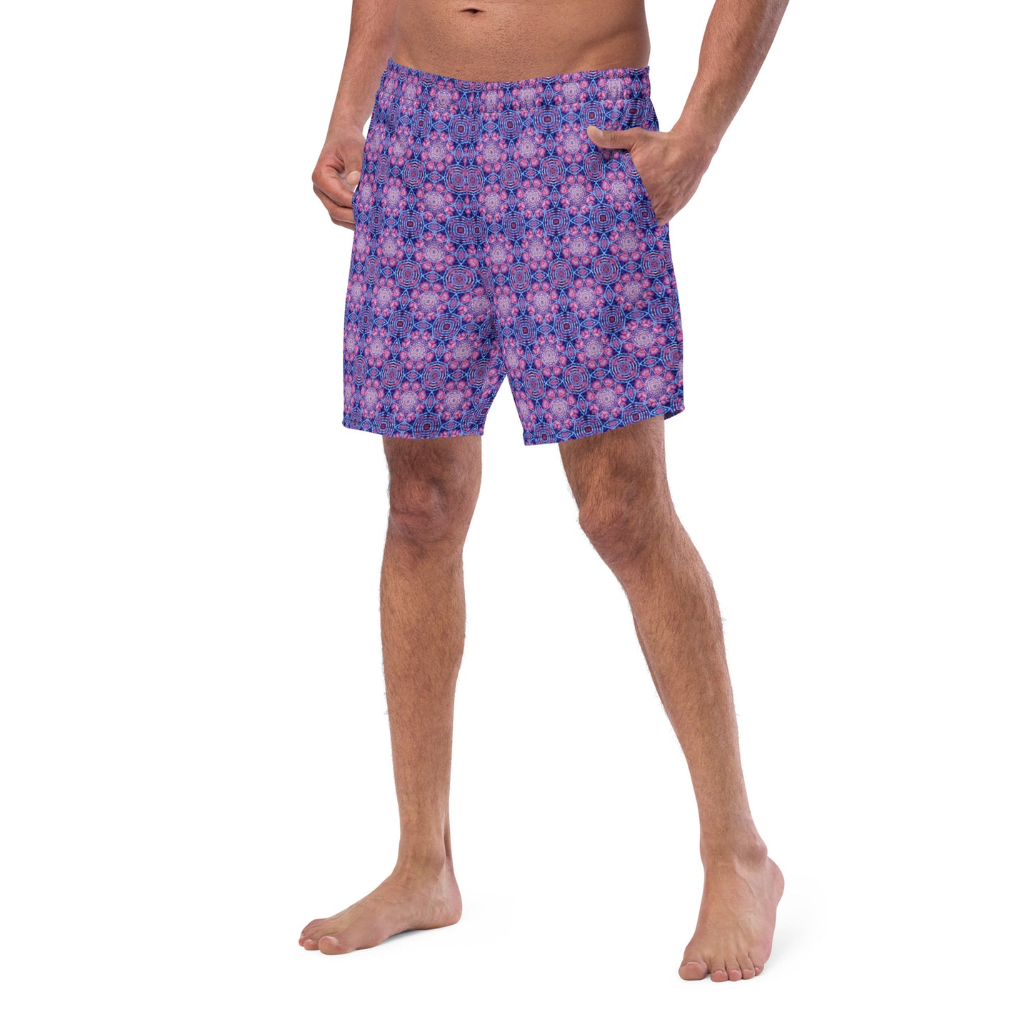 Tie Dye Print Swim Trunks