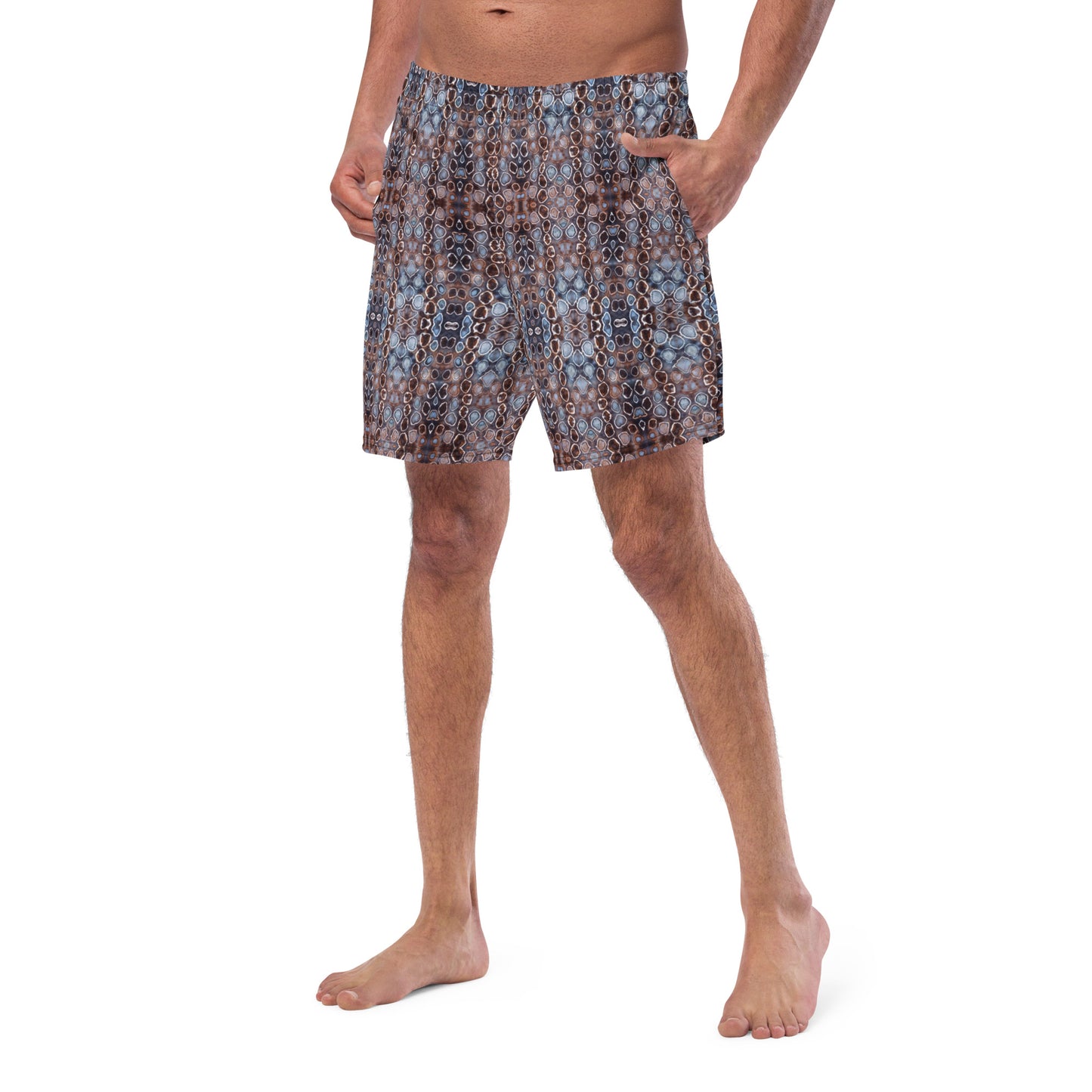 Tie Dye Print Swim Trunks