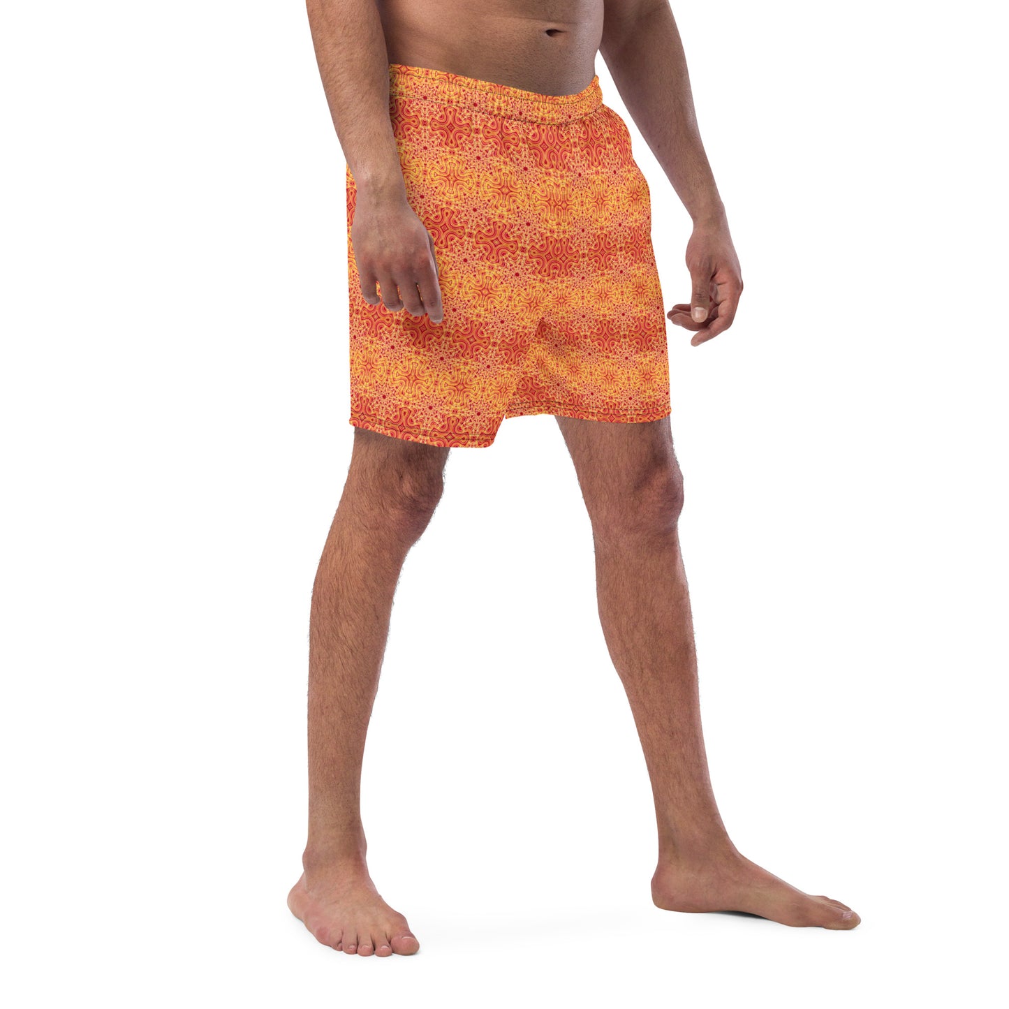 Tie Dye Print Swim Trunks