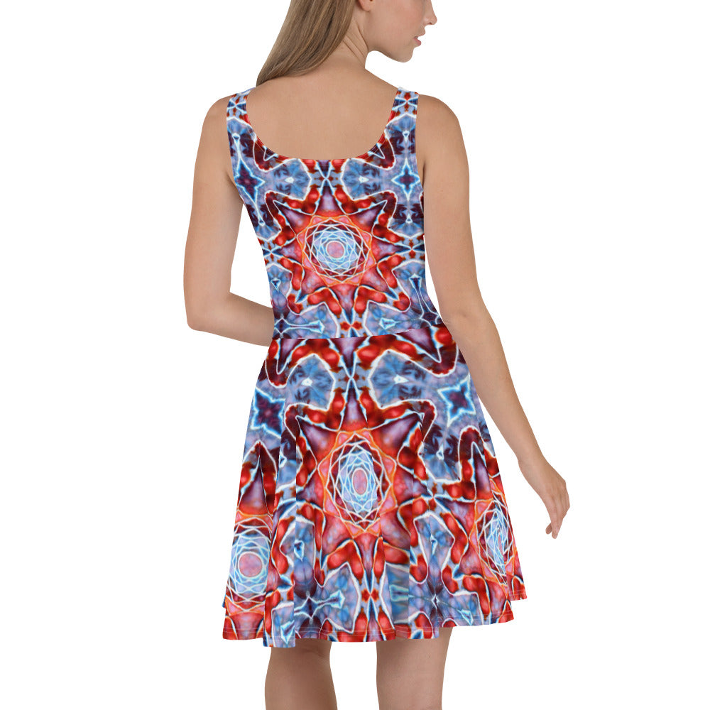 Tie Dye Print Skater Dress