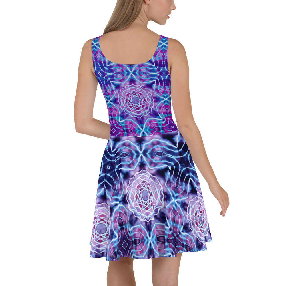 Tie Dye Print Skater Dress