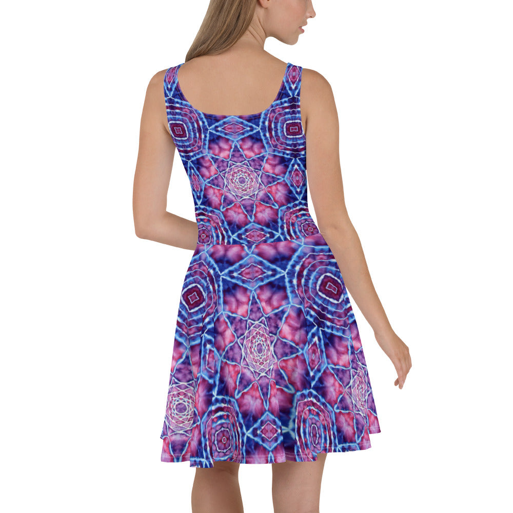 Tie Dye Print Skater Dress