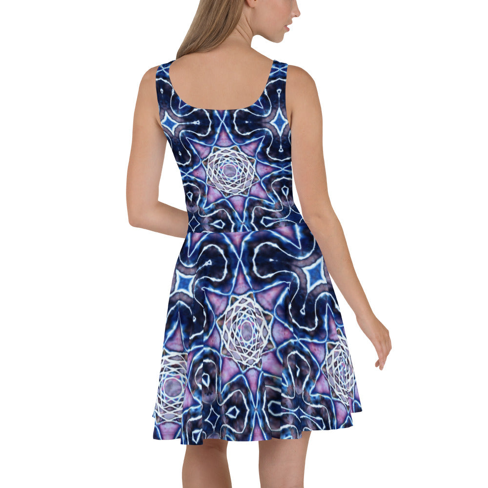 Tie Dye Print Skater Dress