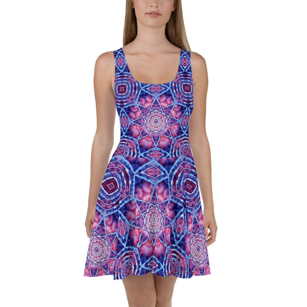 Tie Dye Print Skater Dress