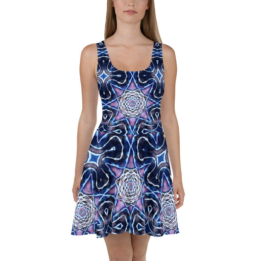 Tie Dye Print Skater Dress