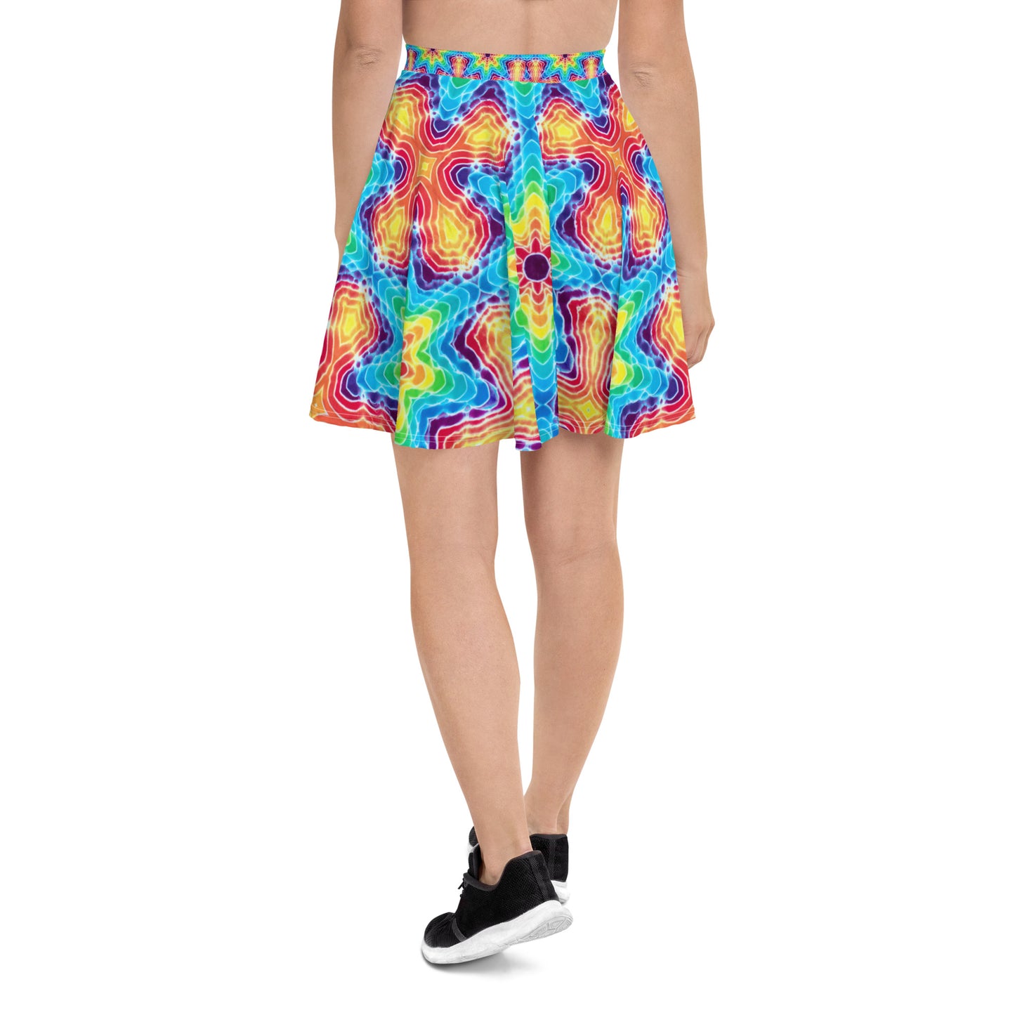 Tie Dye Print Skater Skirt