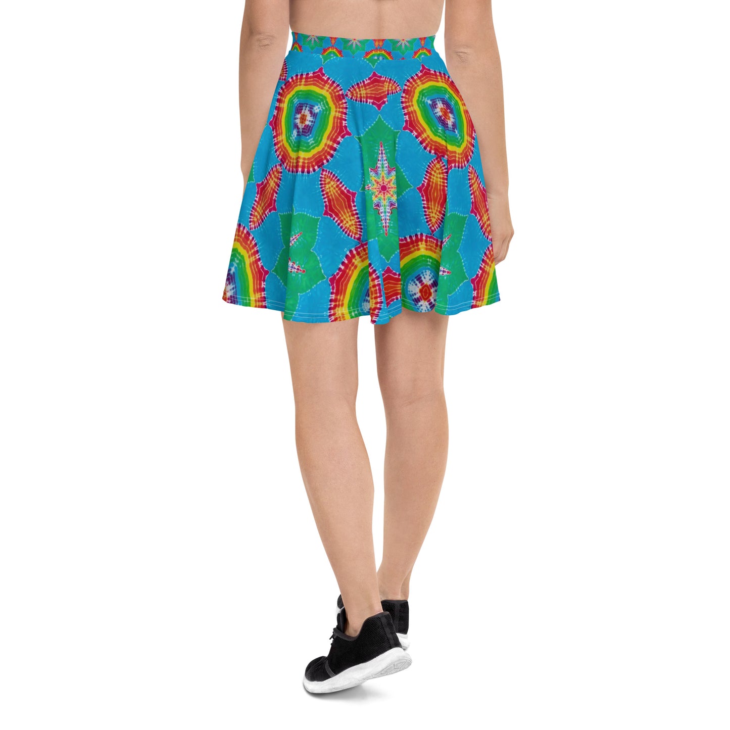 Tie Dye Print Skater Skirt