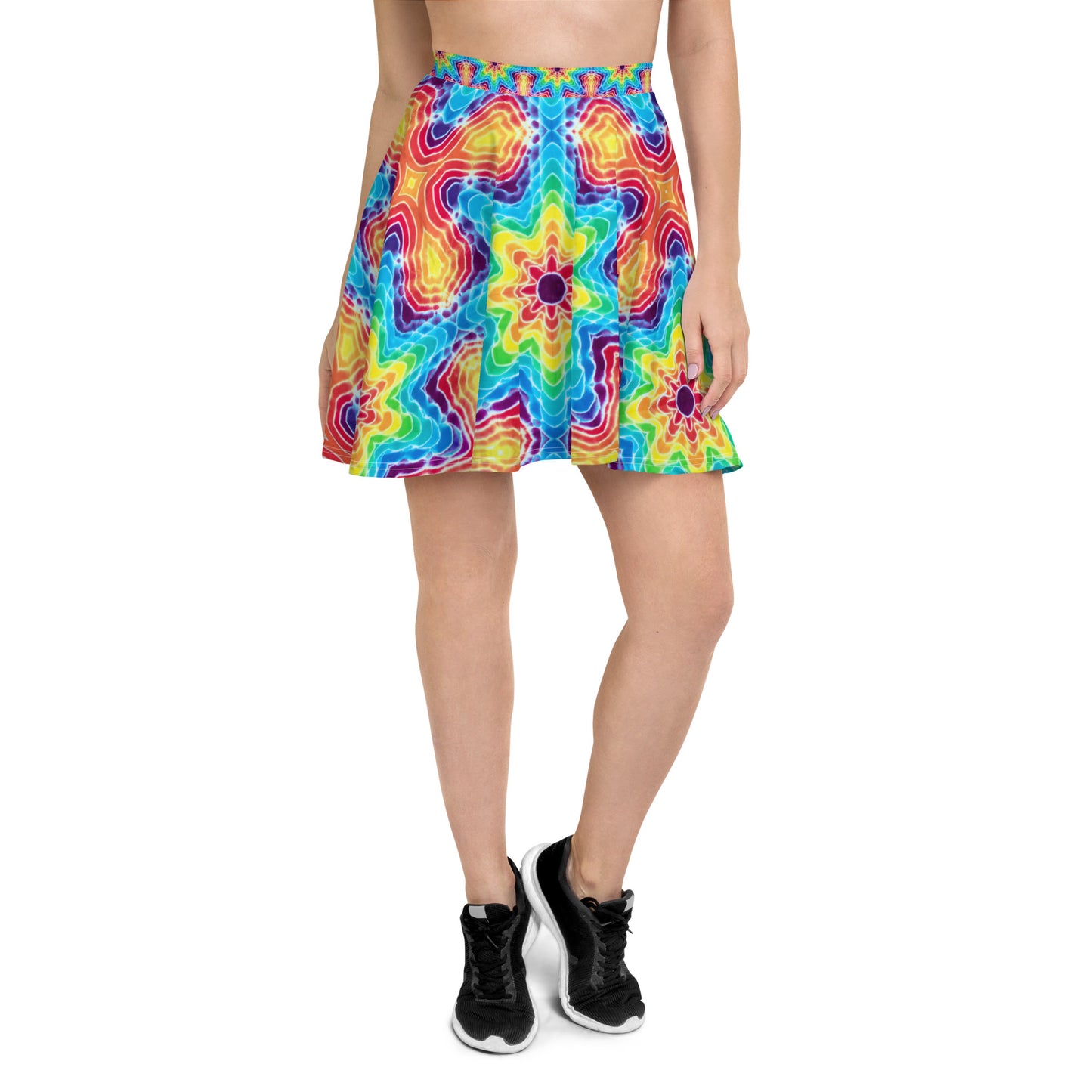 Tie Dye Print Skater Skirt