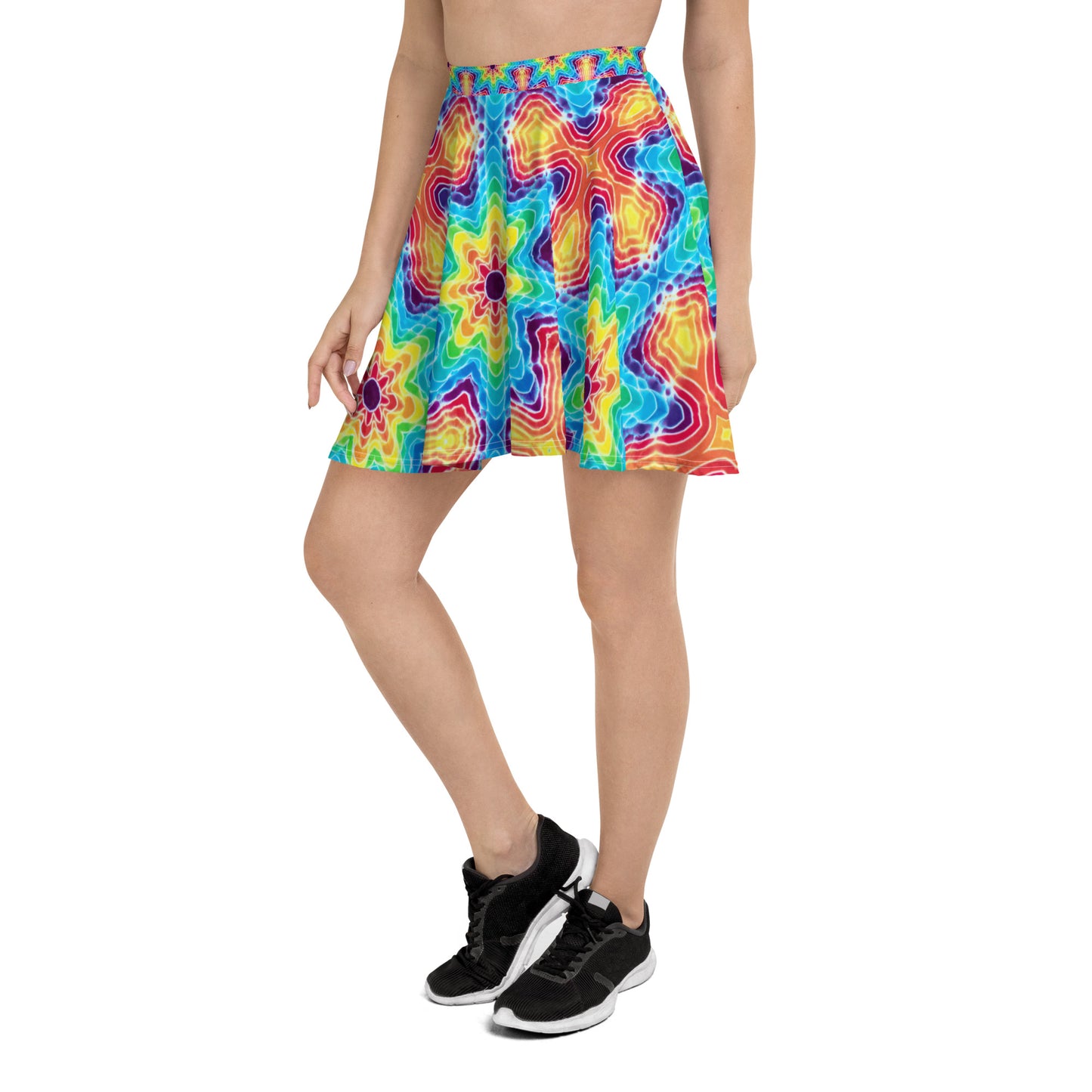 Tie Dye Print Skater Skirt