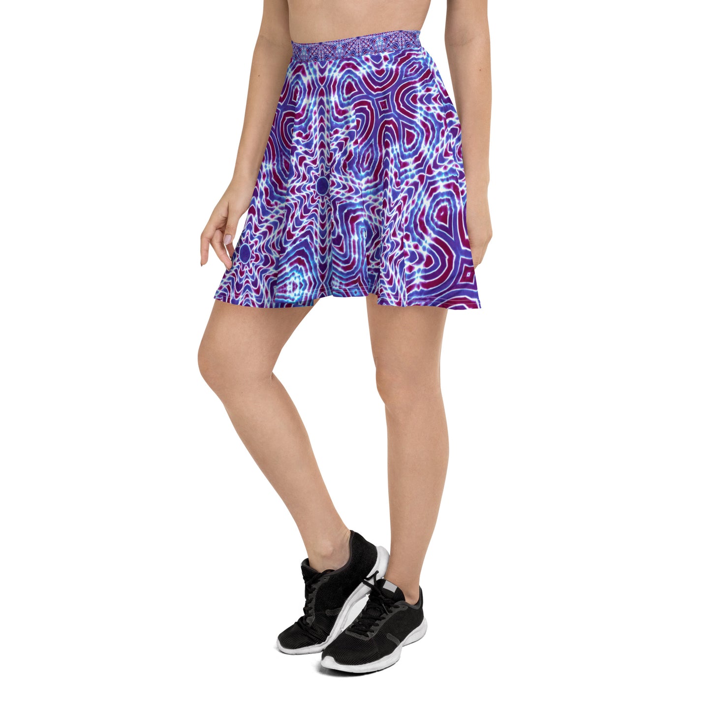 Tie Dye Print Skater Skirt