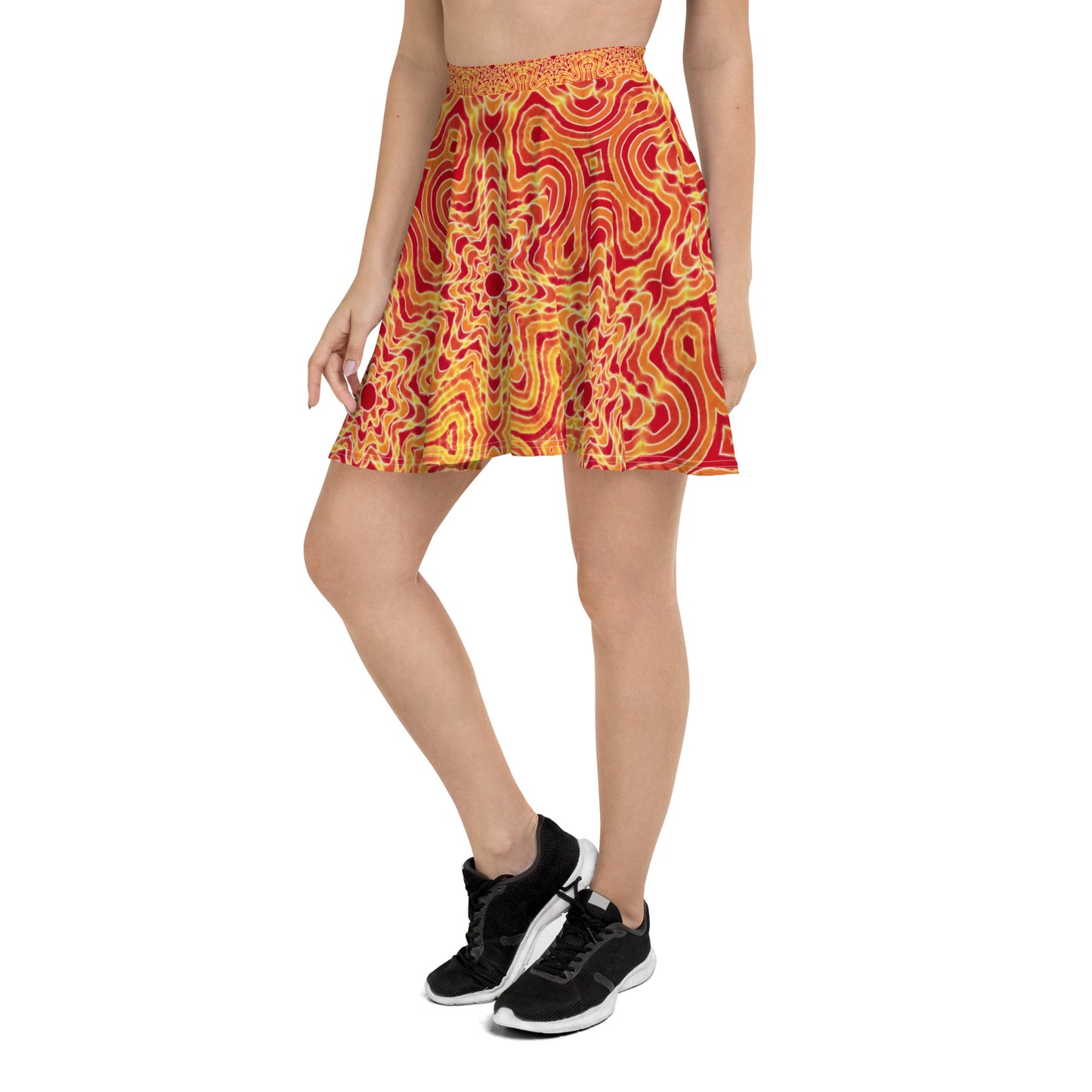 Tie Dye Print Skater Skirt