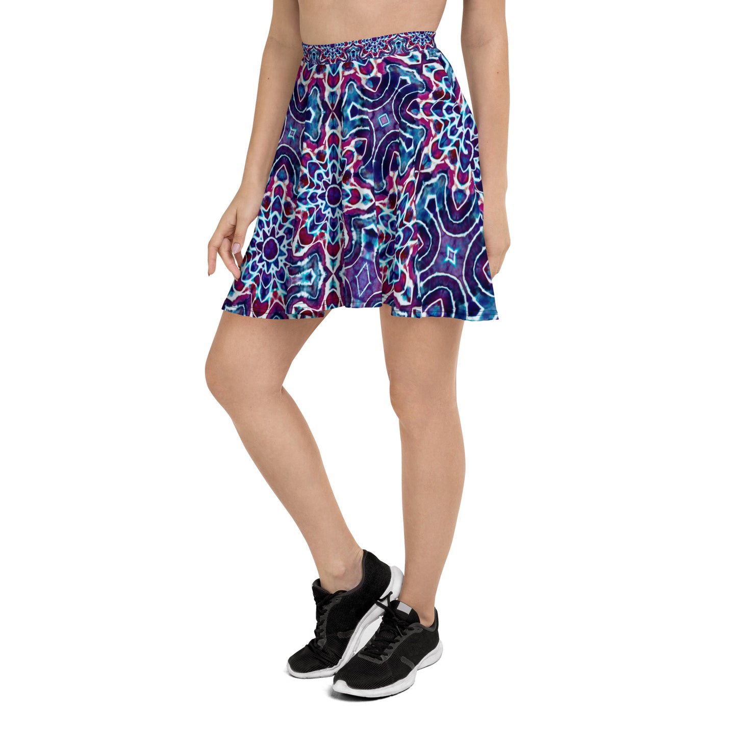 Tie Dye Print Skater Skirt