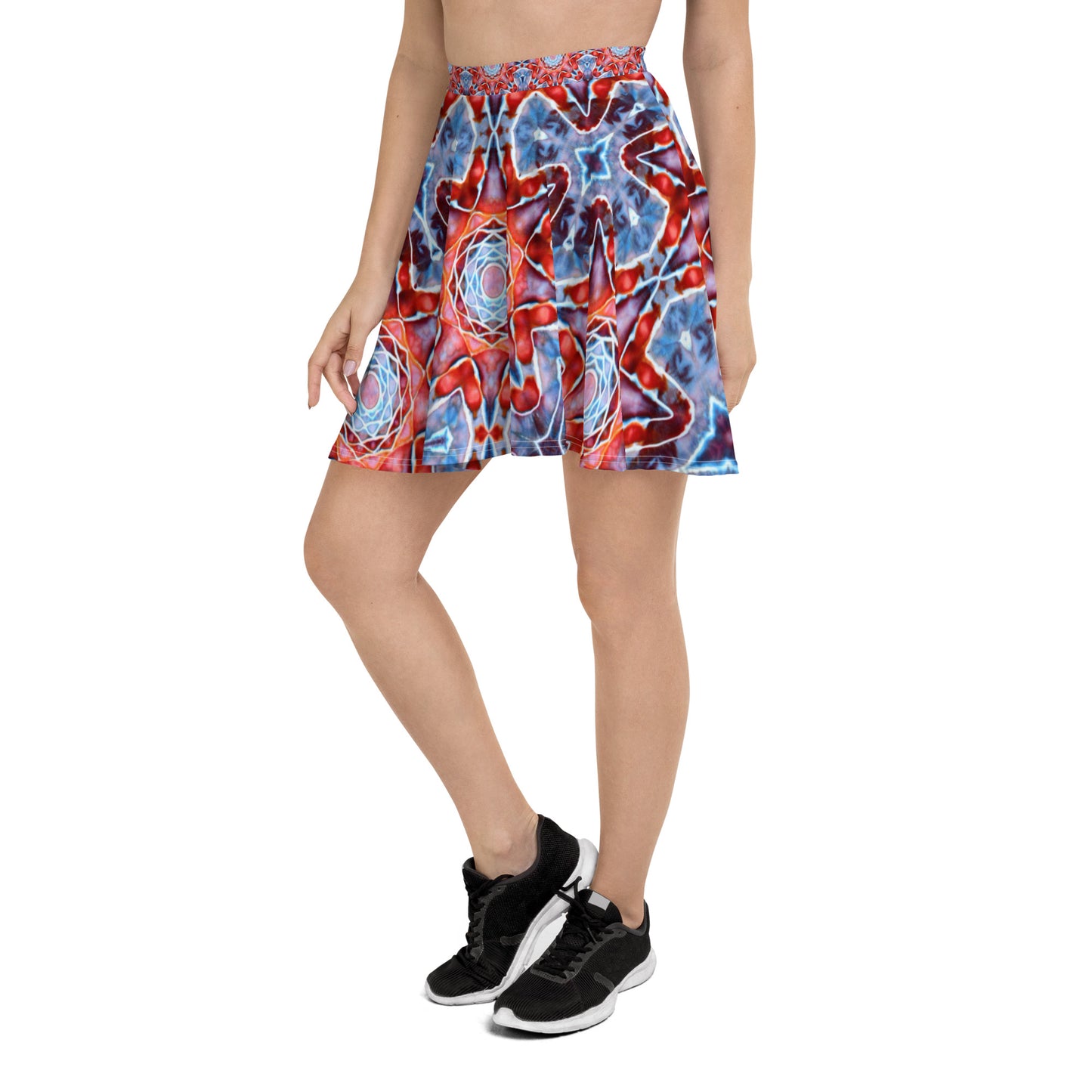 Tie Dye Print Skater Skirt