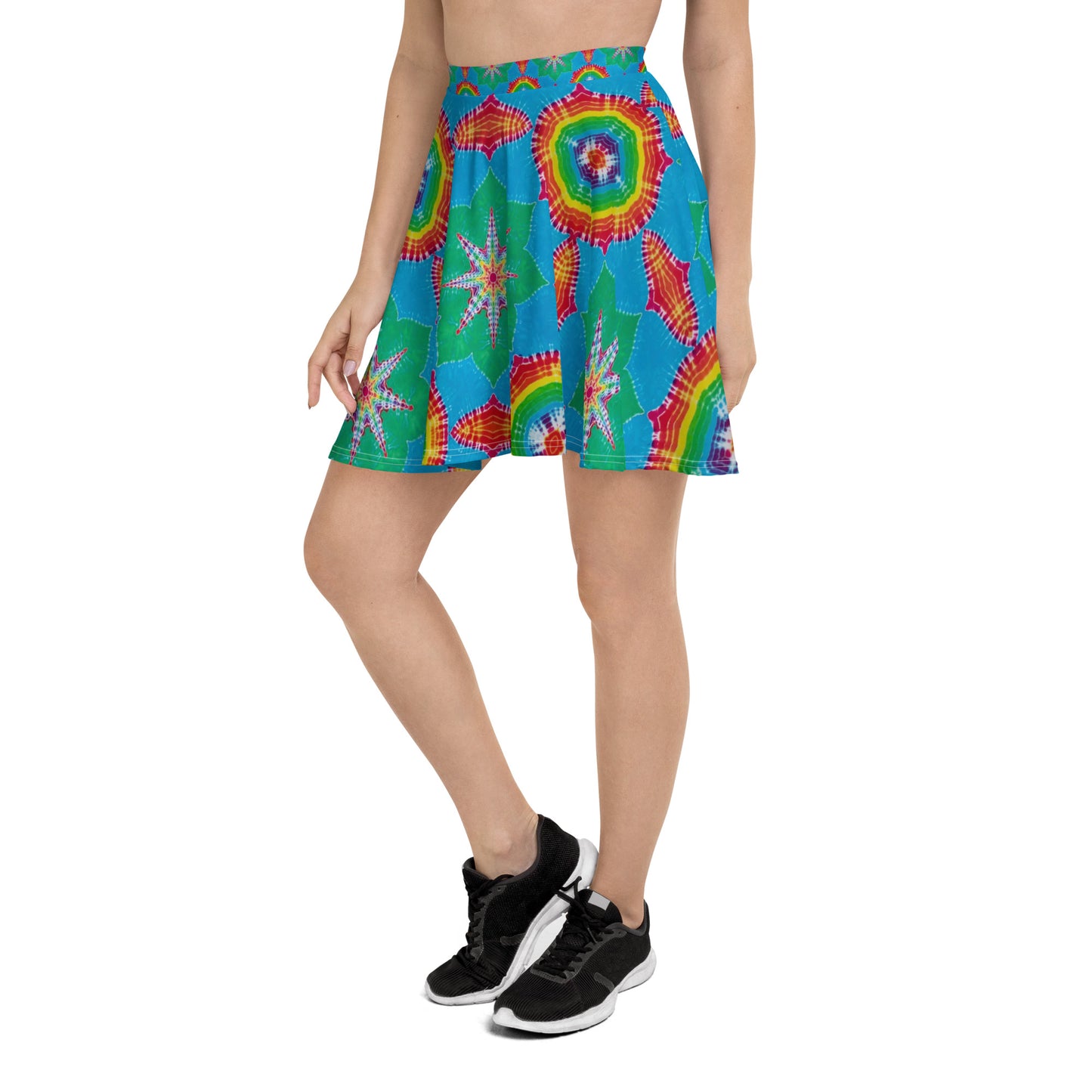 Tie Dye Print Skater Skirt