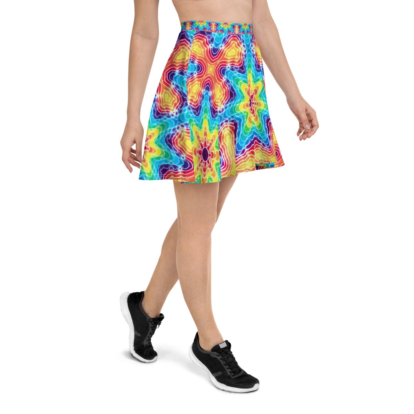 Tie Dye Print Skater Skirt